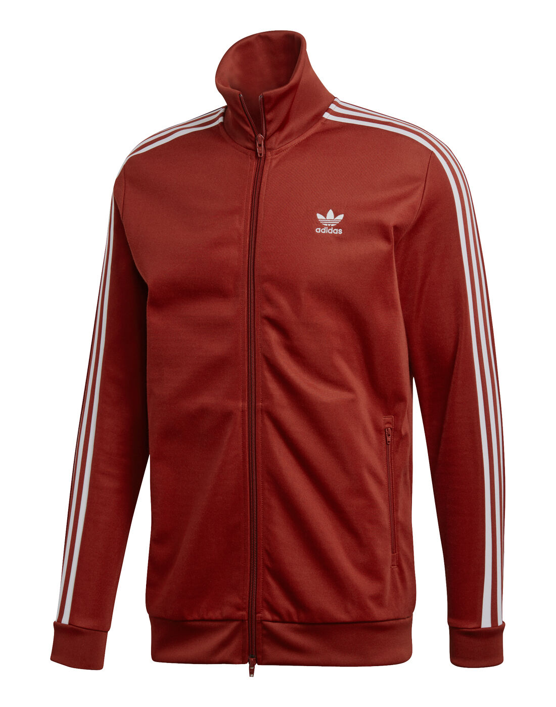 adidas beckenbauer jacket red