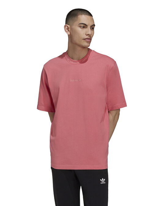 Originals Mens Premium Rib Detail T-Shirt - Pink | Life Sports IE
