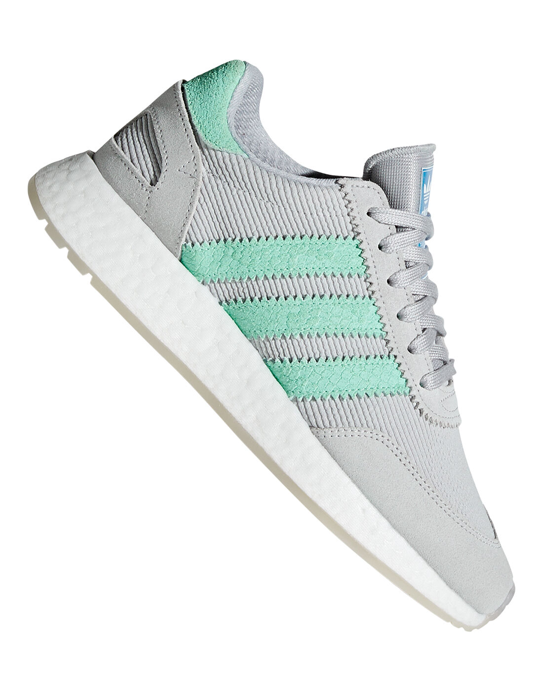 grey and green adidas trainers