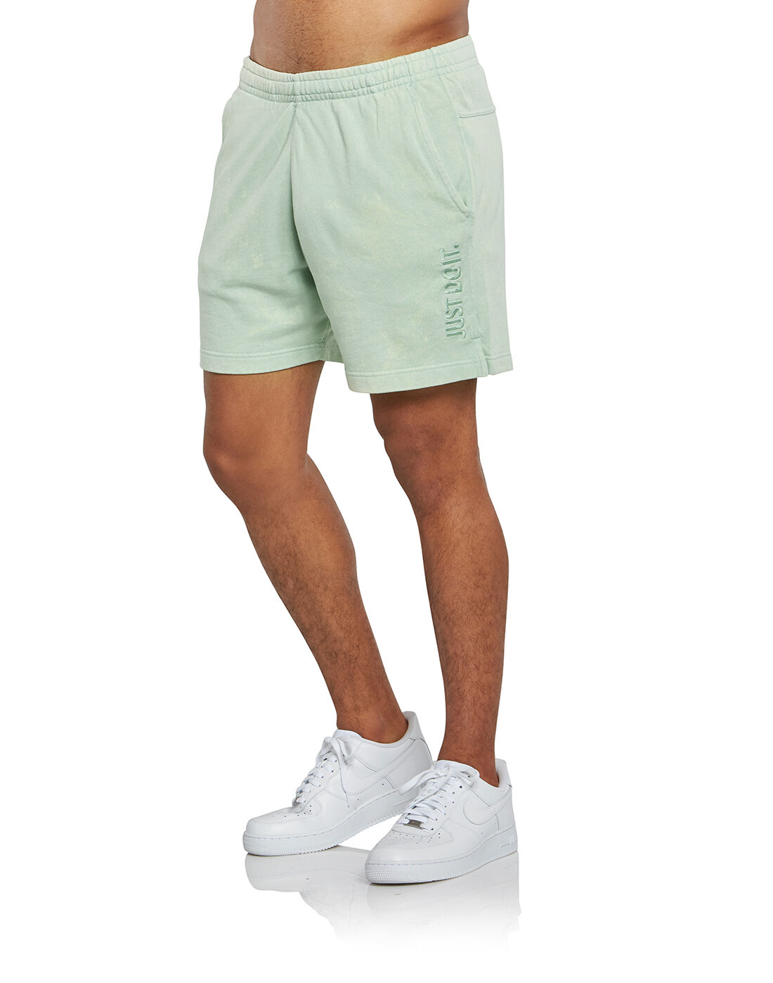 nike just do it shorts washed green