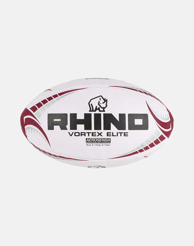 Image of Rhino Unisex Vortex Elite Match Ball - White - Size 5