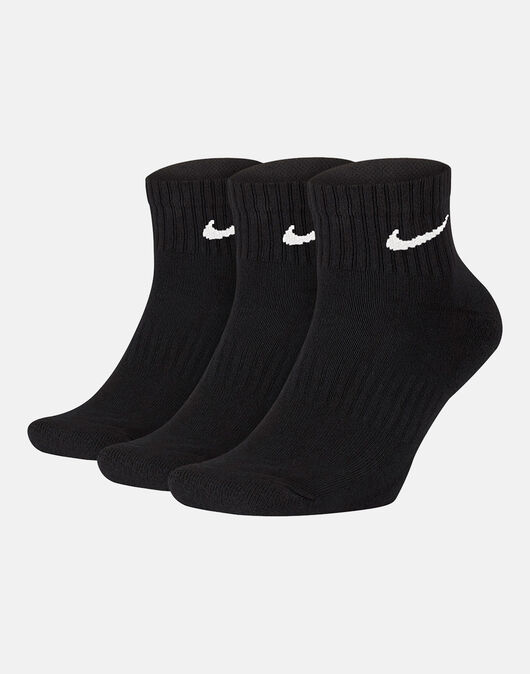 Nike Everyday 3 Pack Ankle Cushion Socks - Black | Life Style Sports IE