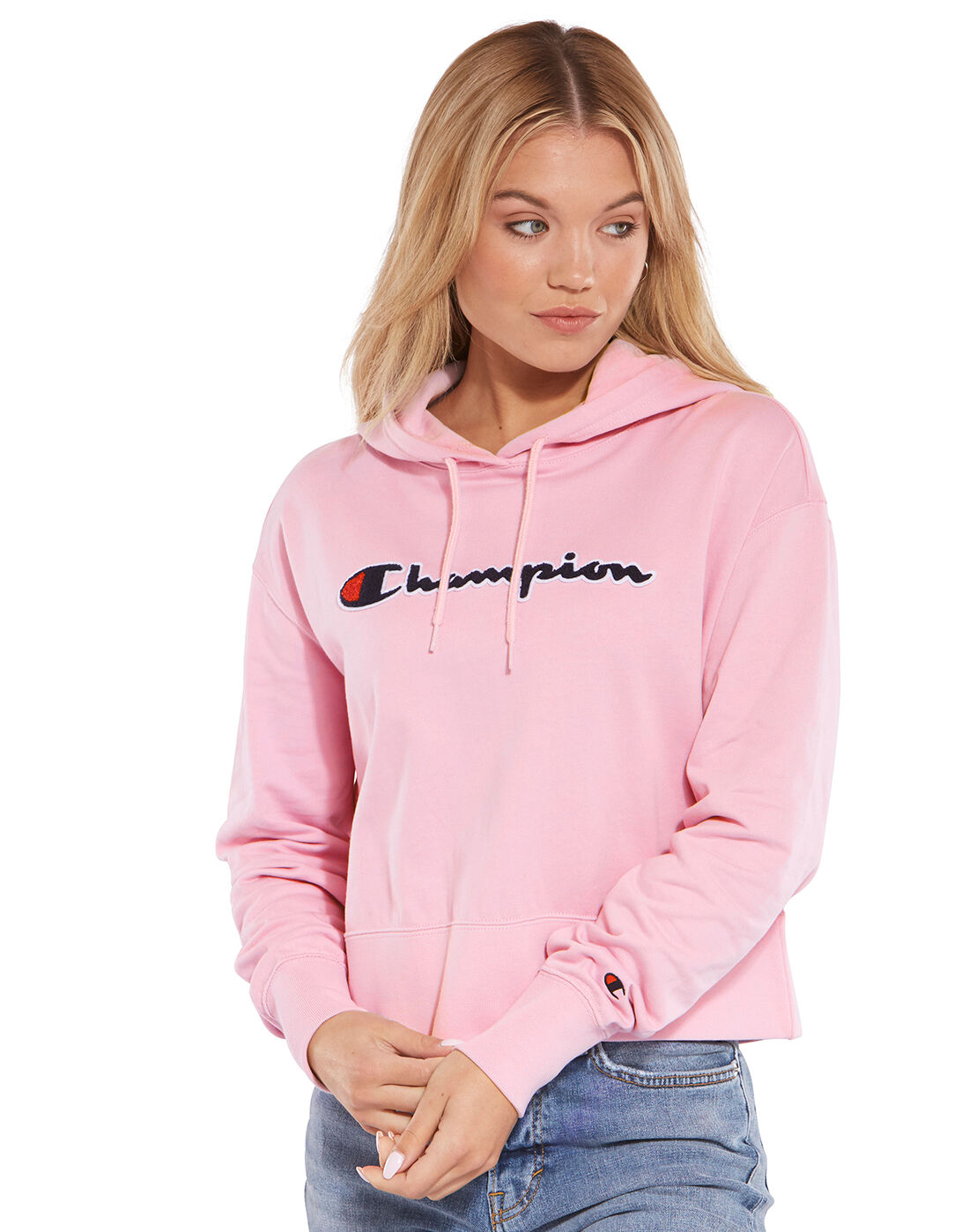 pink champion hoodie women