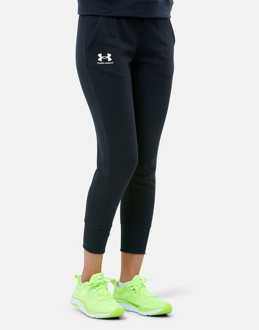 Under Armour Womens Rival Fleece Jogger Black Life Style Fitforhealth Sports Ie - adidas sweater roblox front