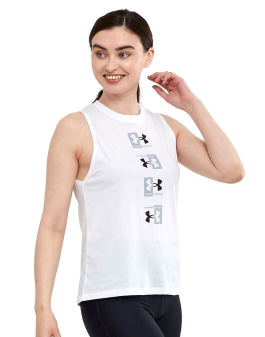 Womens Live Repeat Muscle Tank Top