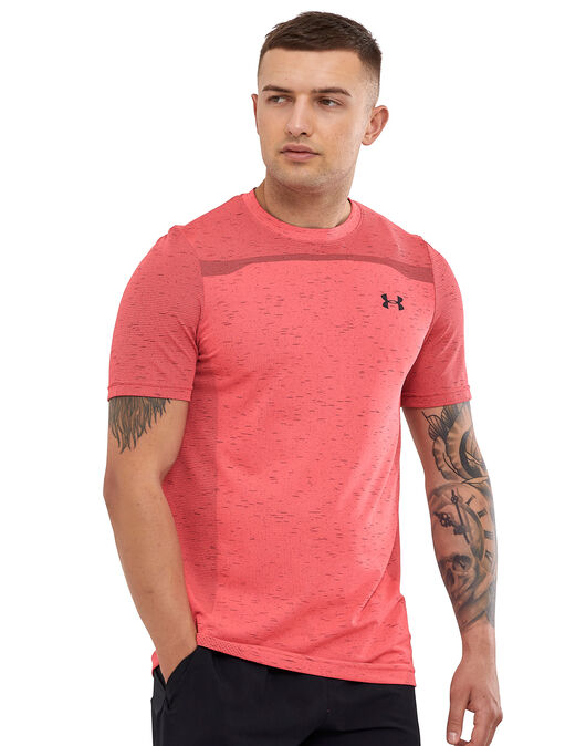 Under Armour Mens Seamless T Shirt Pink Life Style Fitforhealth Sports Ie - roblox pigeon shirt