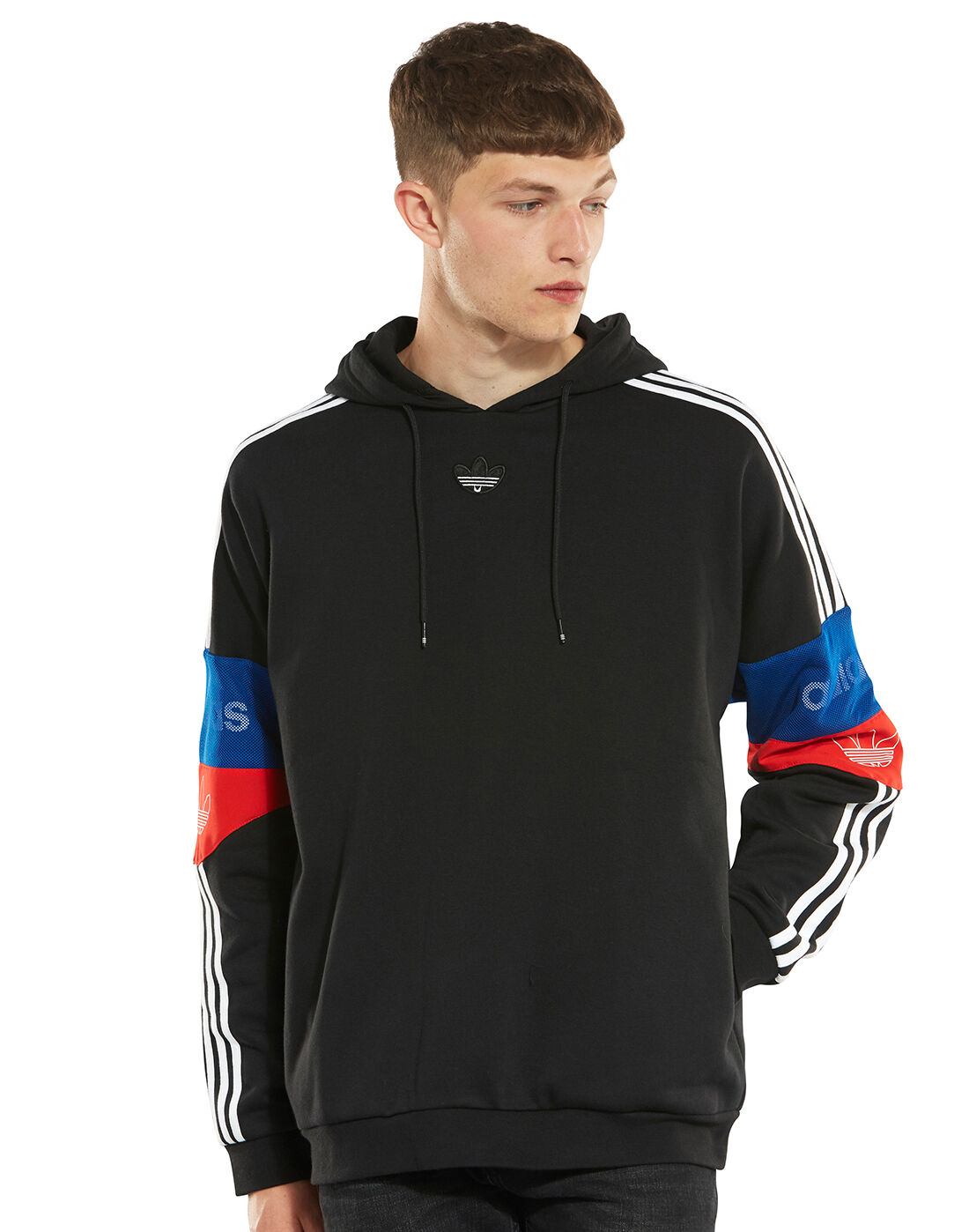 grey and red adidas hoodie