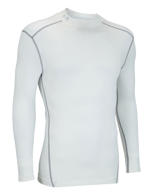 Under Armour Mens Evo Coldgear Long Sleeve Mock - White | Life Style Sports  UK