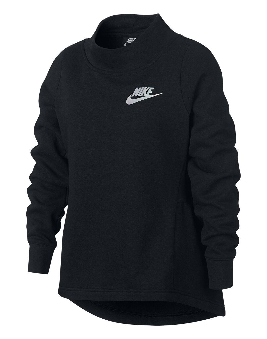 Girl's Black Nike Pleated Sweatshirt 