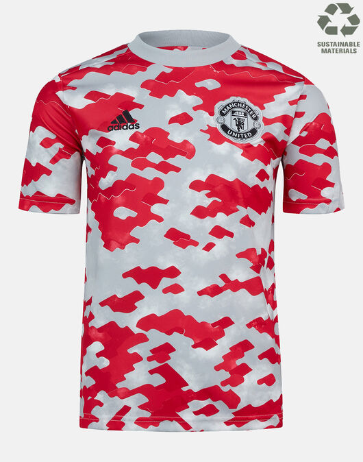 adidas Kids Manchester United 21/22 Pre Match T-Shirt - Red | Life ...