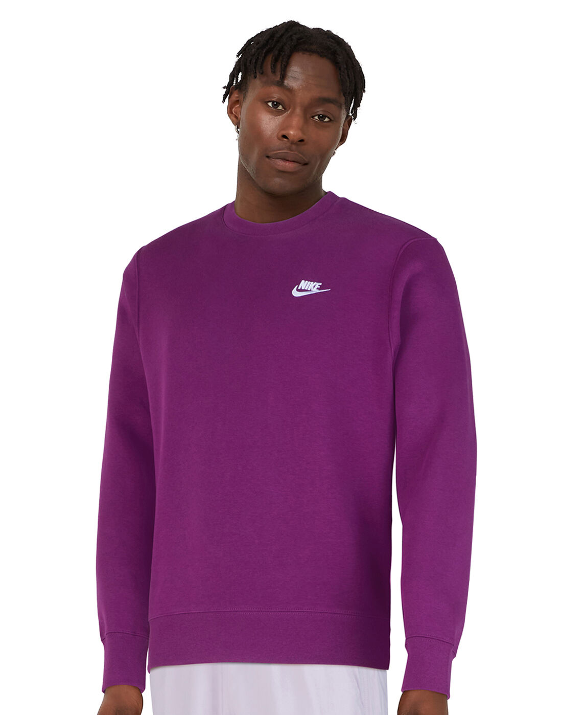 nike men's club crew fleece sweatshirt