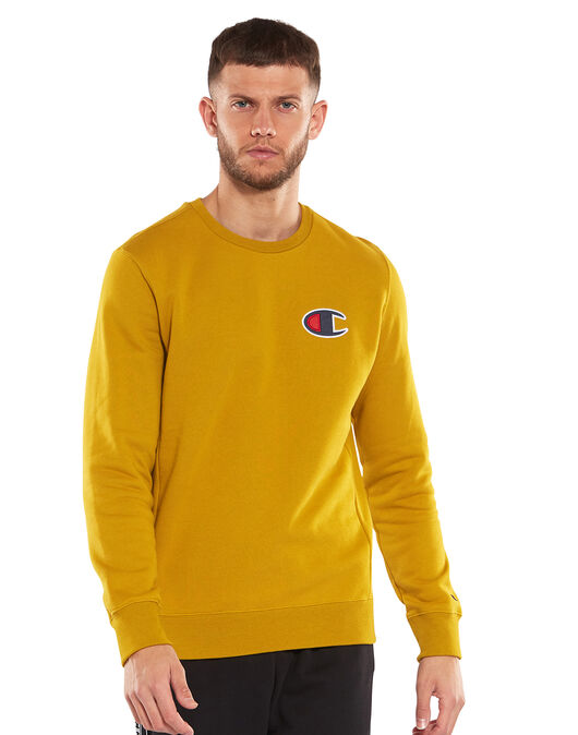 Download Champion Mens Logo Crew Neck Sweatshirt - Yellow | Life ...