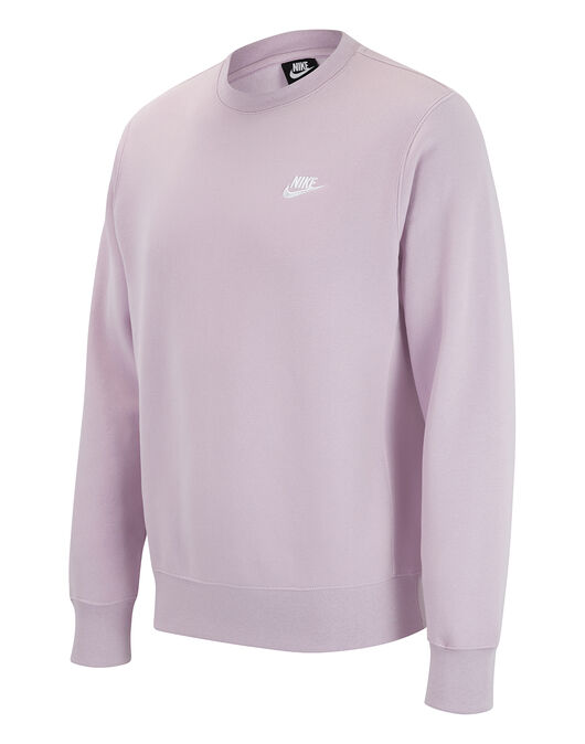 Nike Mens Club Fleece Crew Neck Sweatshirt - Purple | Life Style Sports UK
