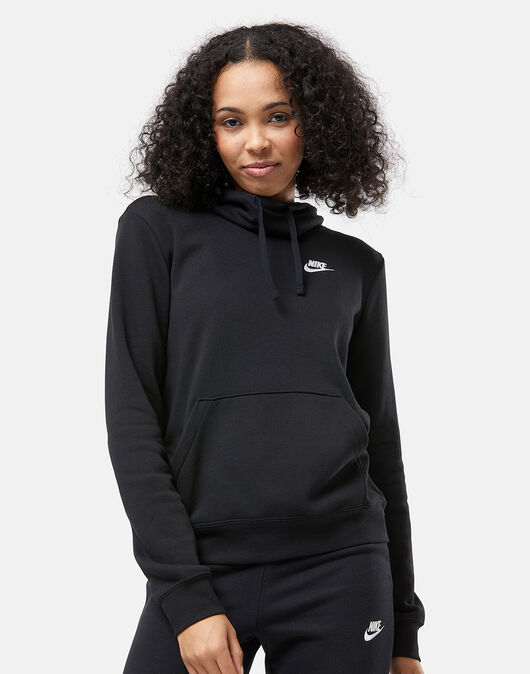 Nike Womens Club Fleece Hoodie - Black