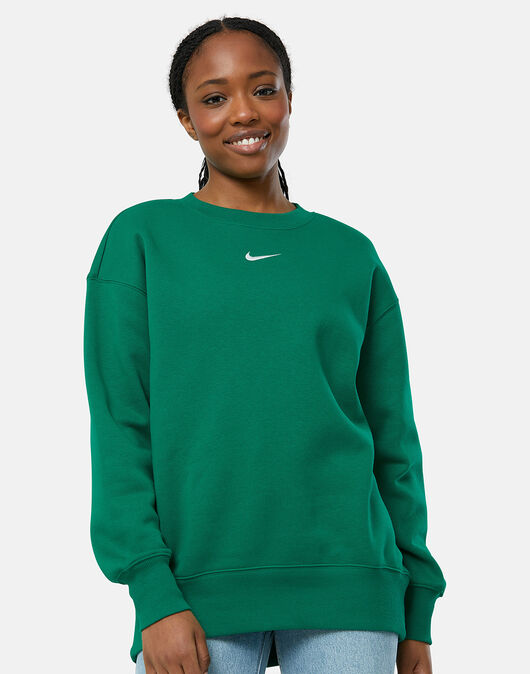Nike Womens Phoenix Fleece Over Sized Crew Sweatshirt - Green