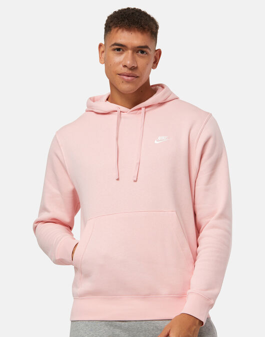 Nike Mens Club Fleece Hoodie - Pink