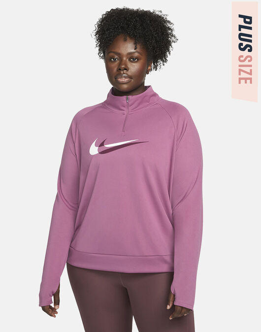 Nike WOMENS PLUS SWOOSH 1/4 ZIP MIDLAYER - Purple