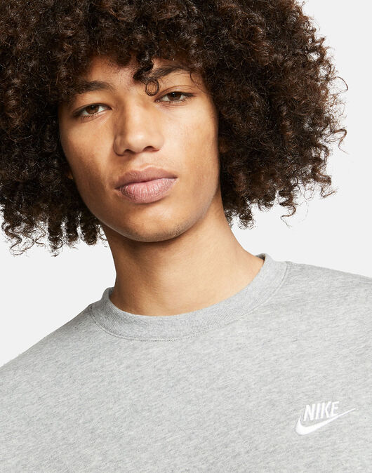 Nike Mens Club Crew Neck Sweatshirt - Grey | Life Style Sports UK