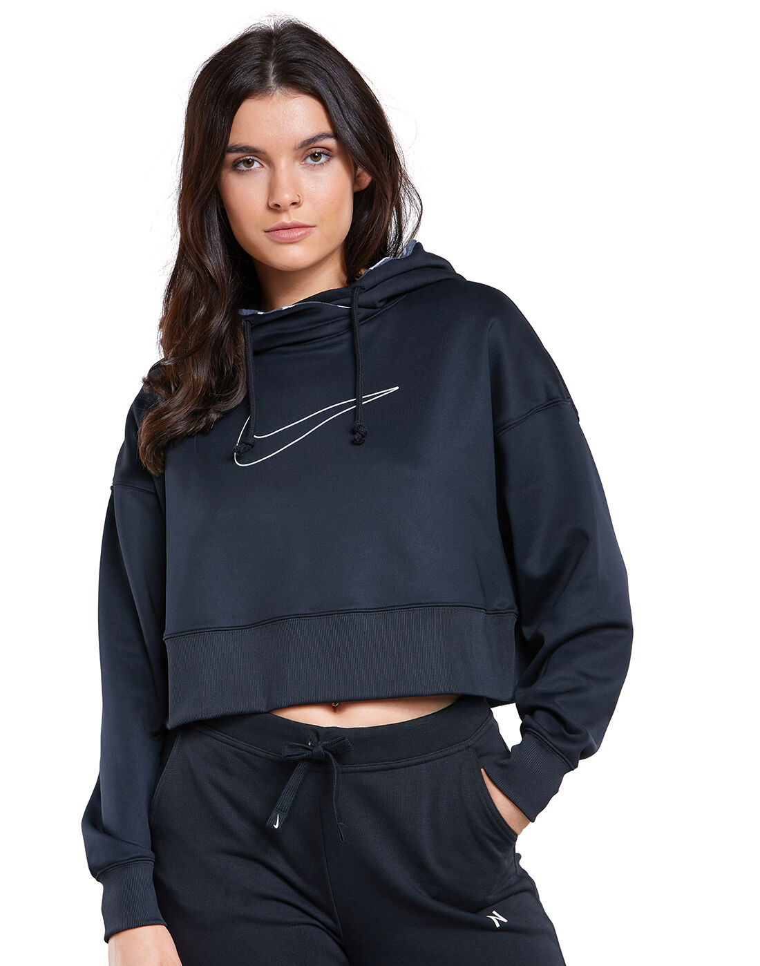 Nike Womens All Therma Cropped Hoodie 