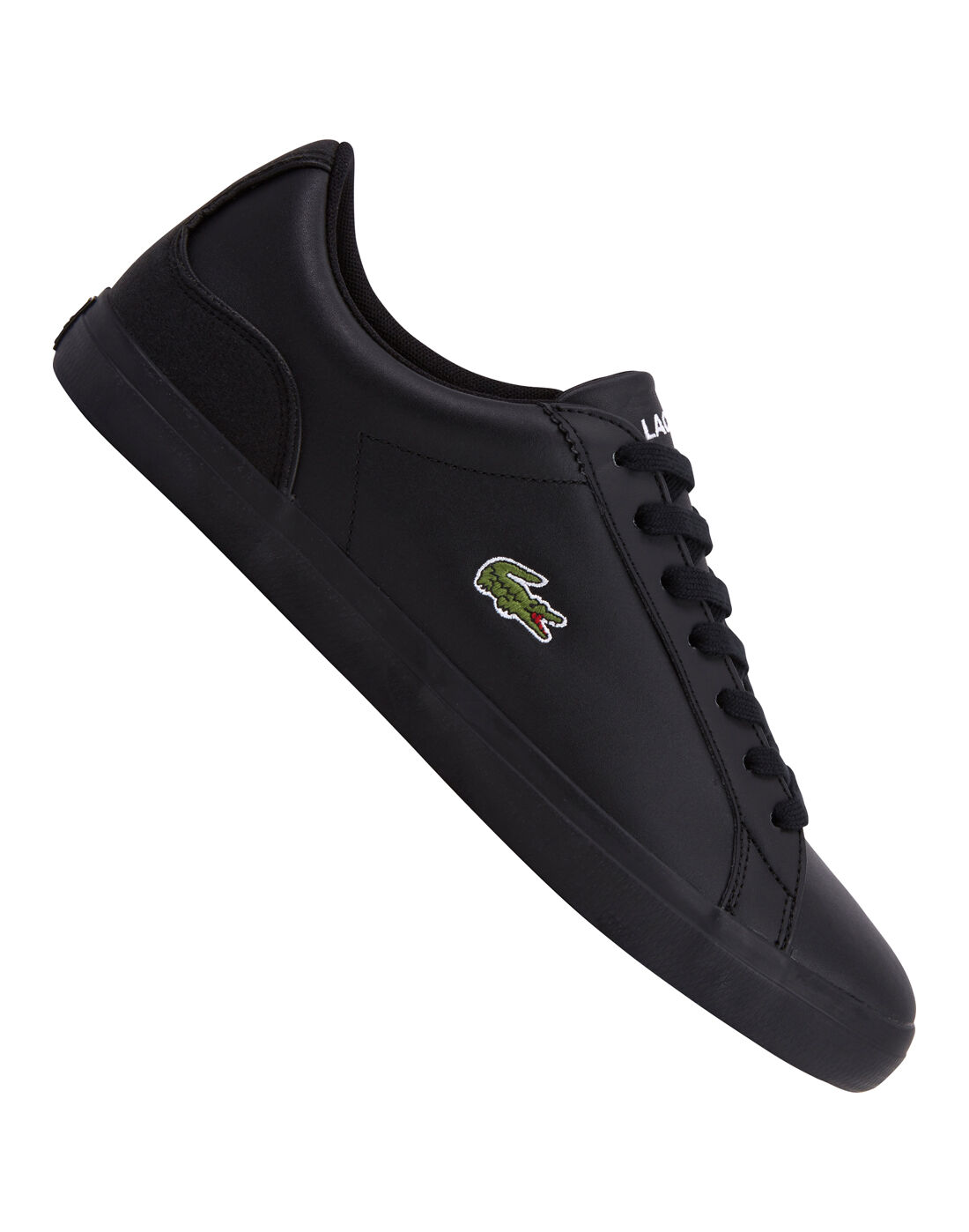 lacoste black tennis shoes