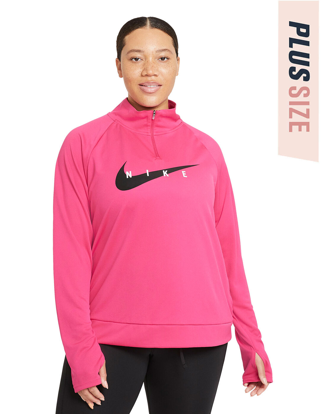 Nike Womens Swoosh Half Zip Plus Top