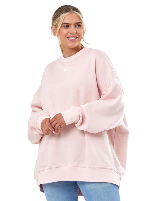 Womens Oversized Essential Fleece Crewneck Sweatshirt