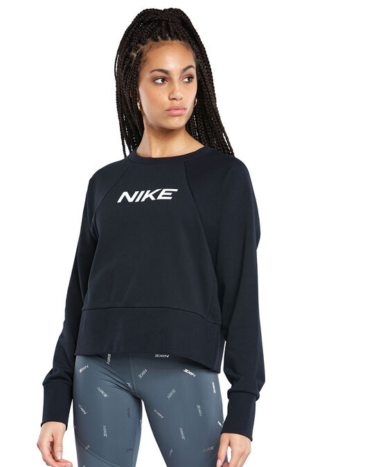 Nike Womens Dry Fit Crewneck Sweatshirt - Black | Life Style Sports IE