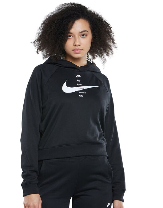 Nike Womens Swoosh Hoodie - Black | Life Style Sports IE