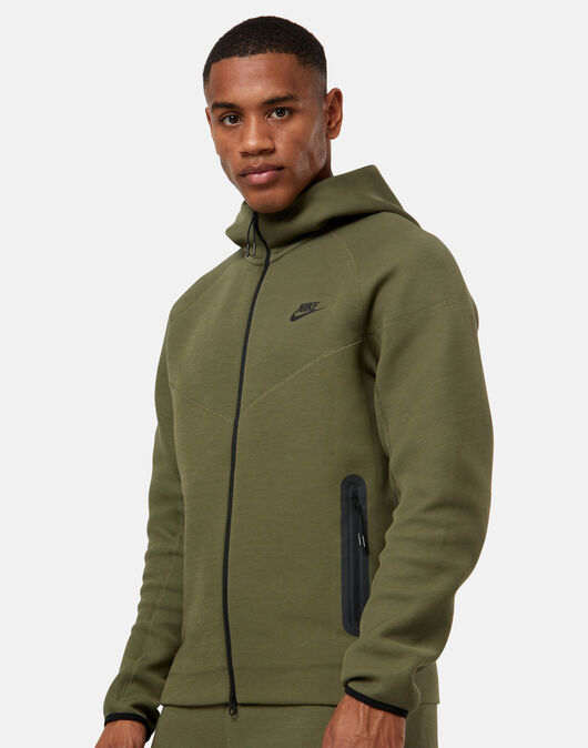 Nike Mens Tech Fleece Lightweight Hoodie Green Life Style