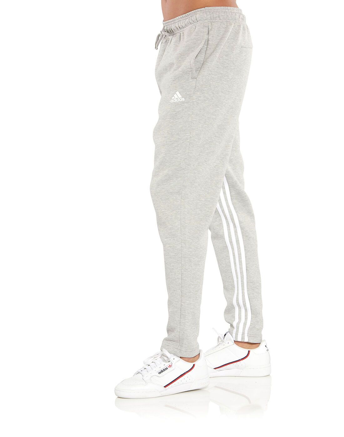 adidas Mens 3-Stripes Joggers - Grey 
