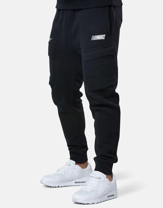 Mens Sports Inspired Fleece Cargo Pants