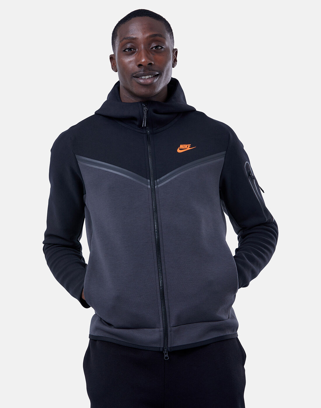 Nike Mens Tech Fleece Full Zip Hoodie - Black | nmd r2 pk black