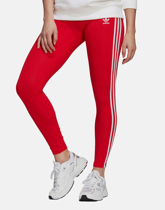 Hostil minusválido perro adidas Originals 3 Stripes Leggings - Red | Life Style Sports UK