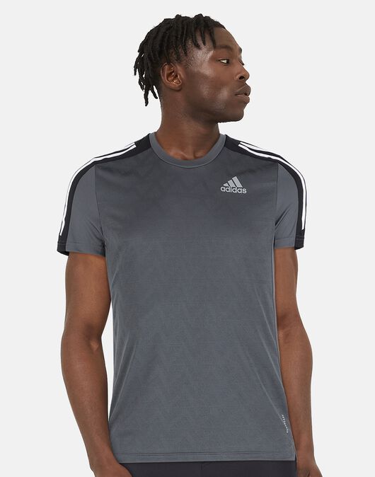 adidas Mens Own The Run T-Shirt - Grey | Life Style Sports UK