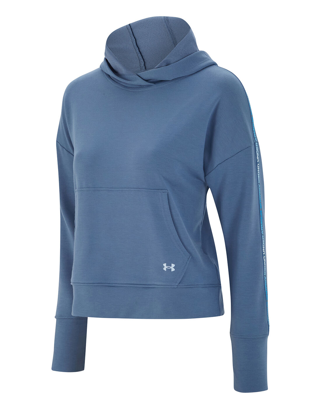 Under Armour Womens Rival Terry Taped Hoodie - Blue | Life Style 