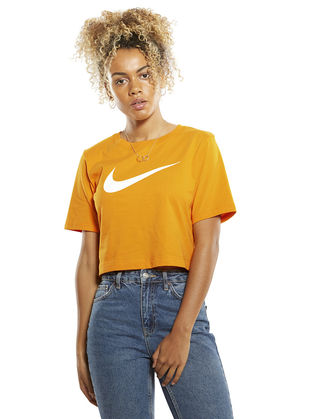 Women's Orange Nike Swoosh T-Shirt 