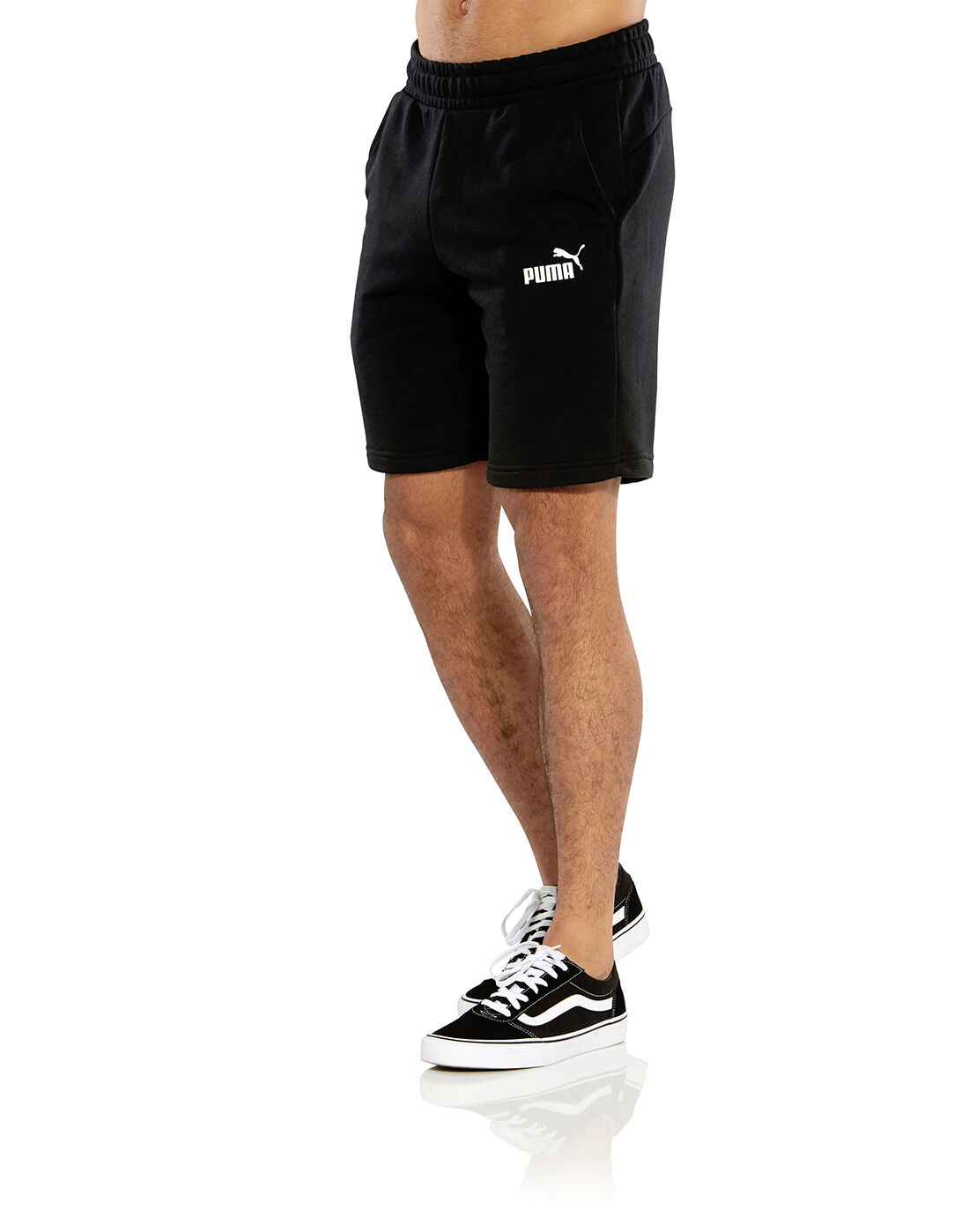 black puma shorts