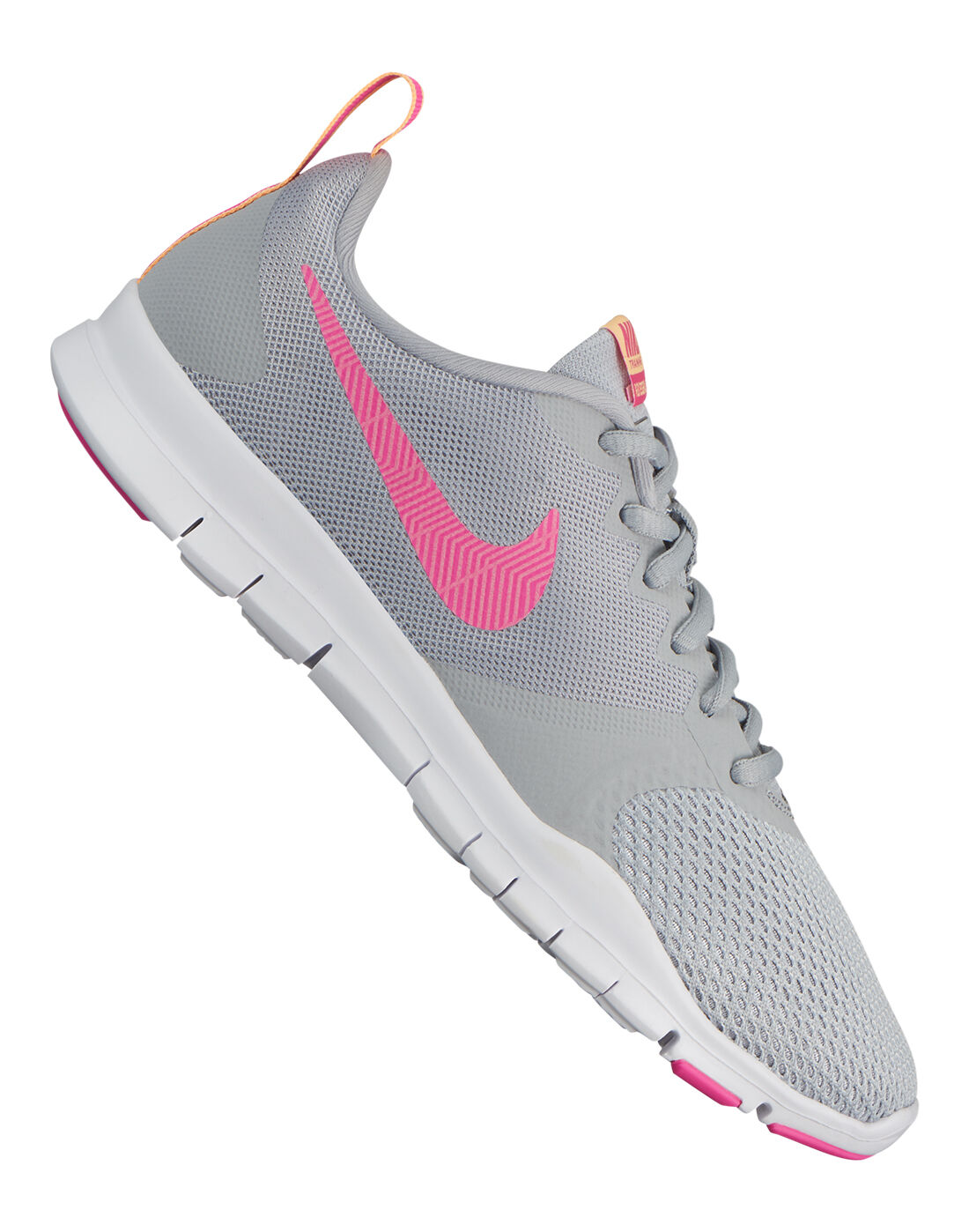 Grey \u0026 Pink Nike Flex Essential Trainer 