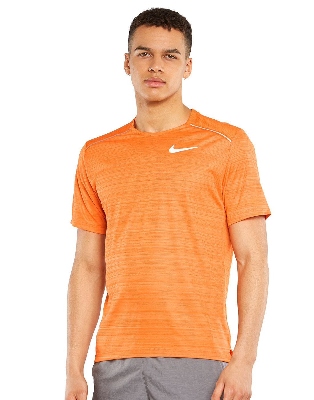 Nike Mens Dry Miler T-shirt - Orange 