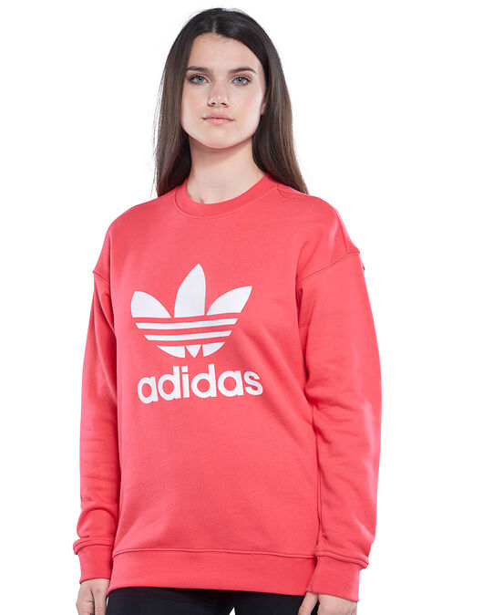 adidas Womens Trefoil Sweatshirt Pink | Life Style Sports IE