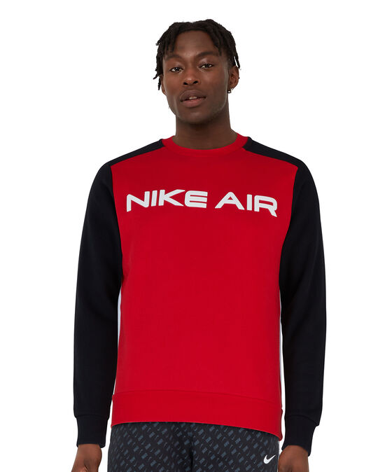 Nike Mens Nike Air Crew Sweatshirt - Red | Life Sports IE