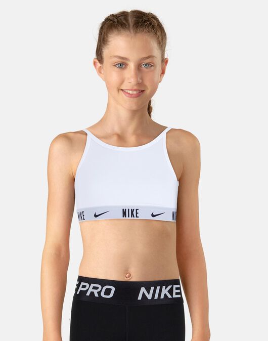Nike Older Girls Logo Sports Bra - White