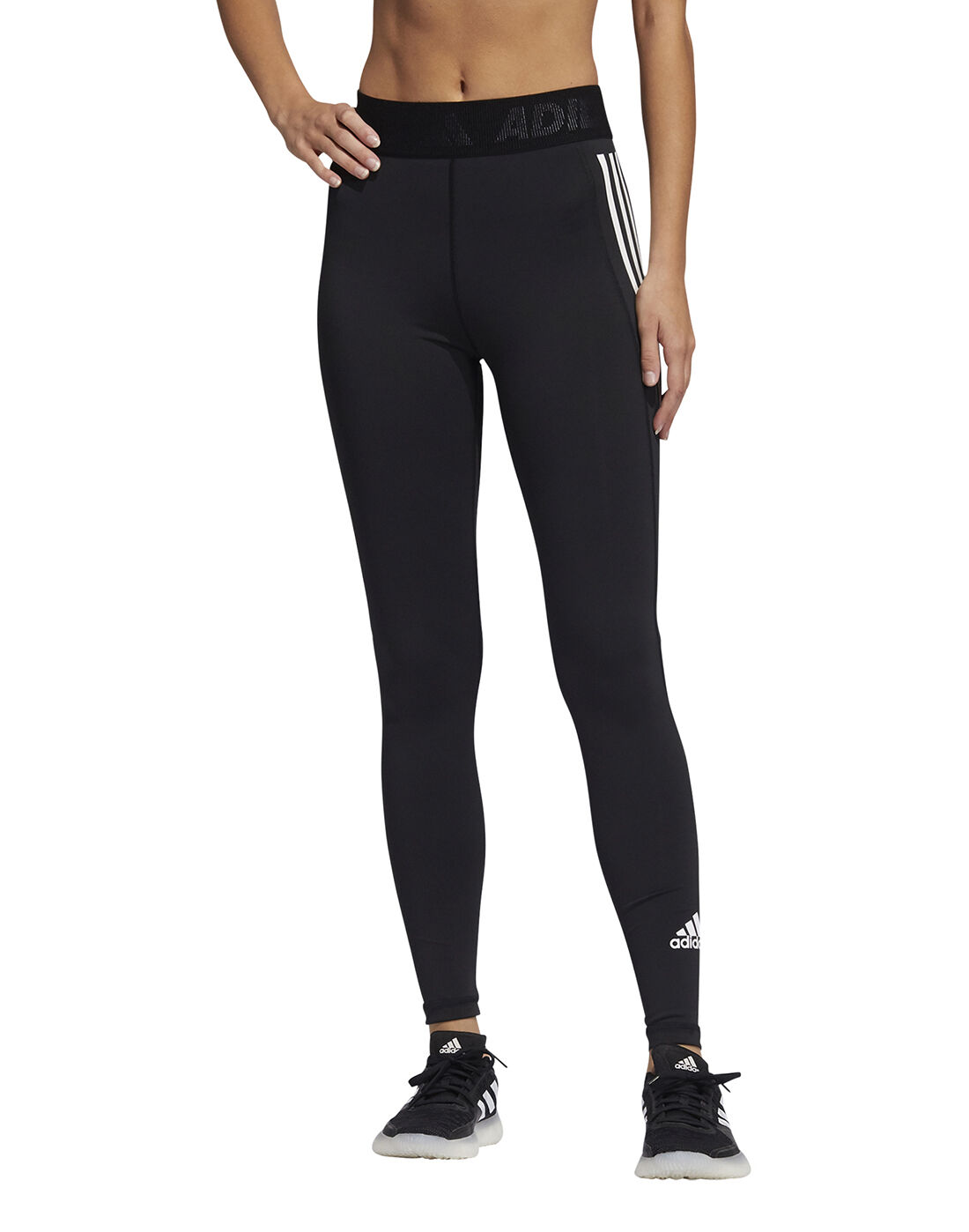 adidas Womens Tech Fit 3-Stripe Leggings - Black | adidas broek ...