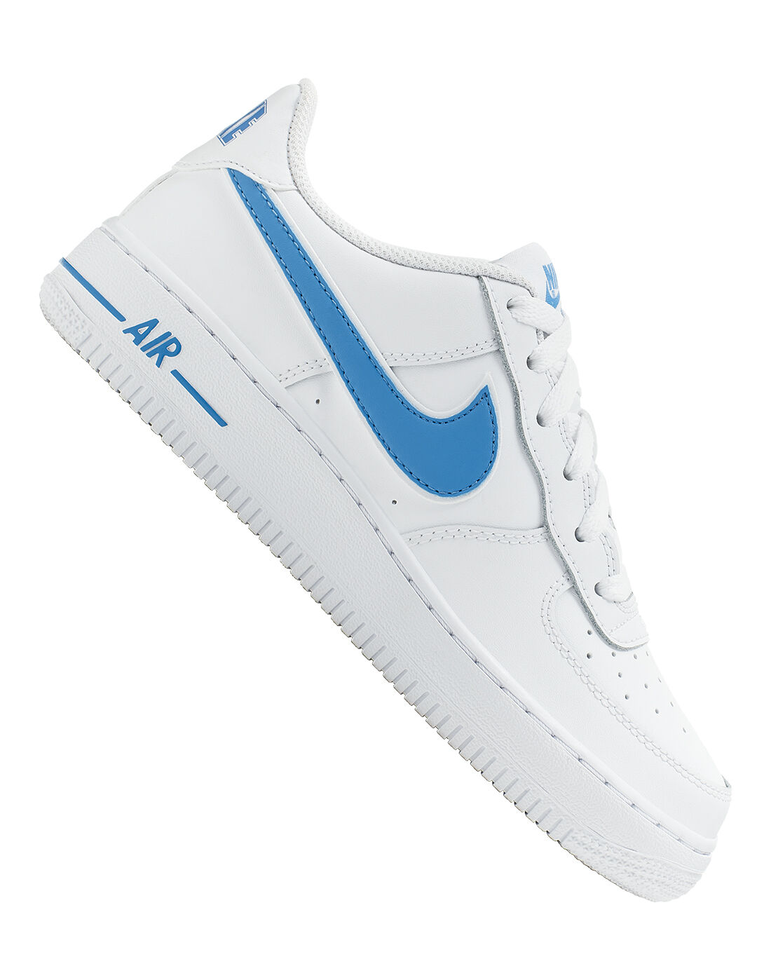 Kid's White \u0026 Blue Nike Air Force 1 