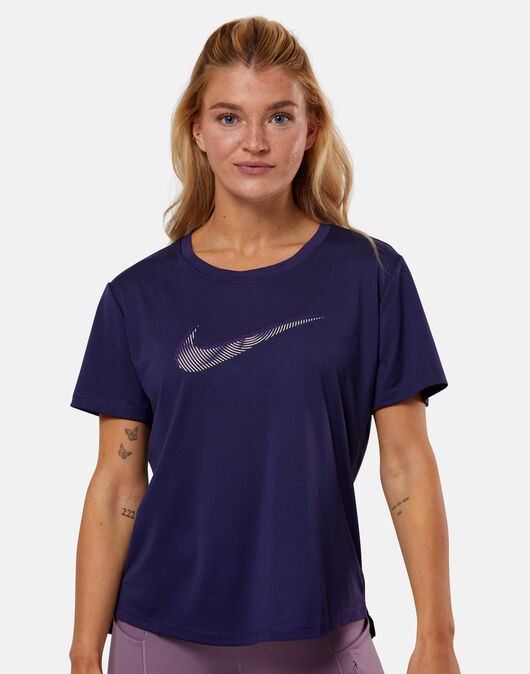 Nike Womens Swoosh T Shirt Purple Life Style Sports UK