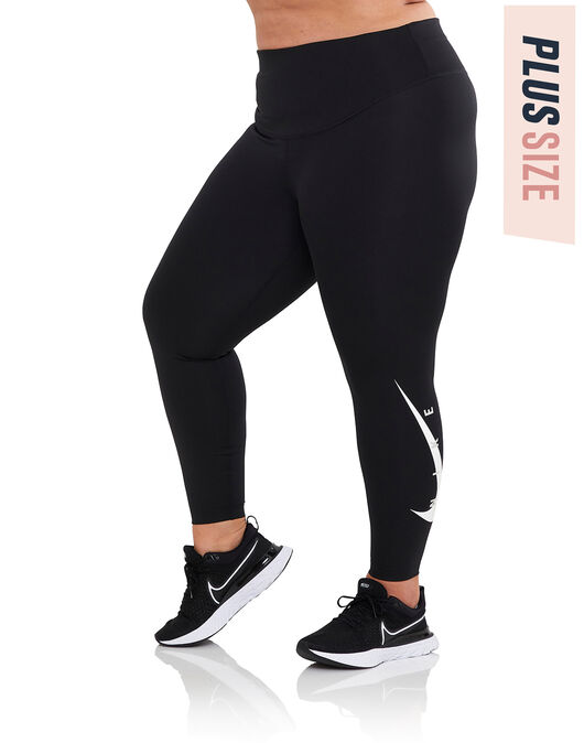 Nike Womens Swoosh Run Plus Leggings - Black
