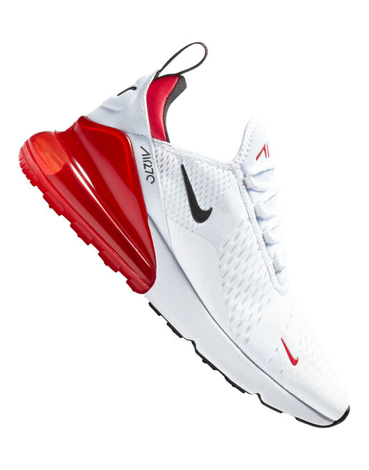 Men S White Red Nike Air Max 270 Life Style Sports