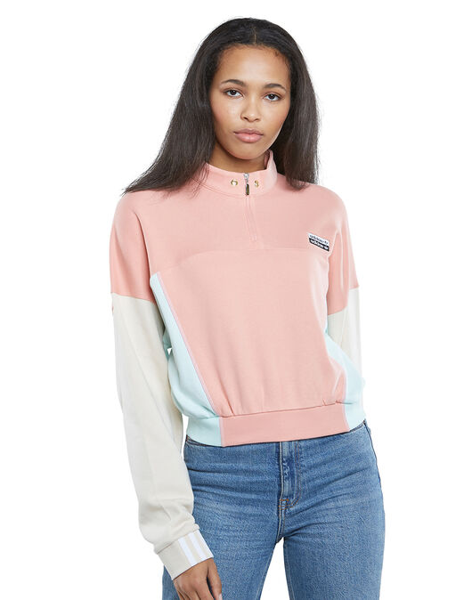 adidas Originals Womens Cropped Sweatshirt - Pink | Life Style Sports IE