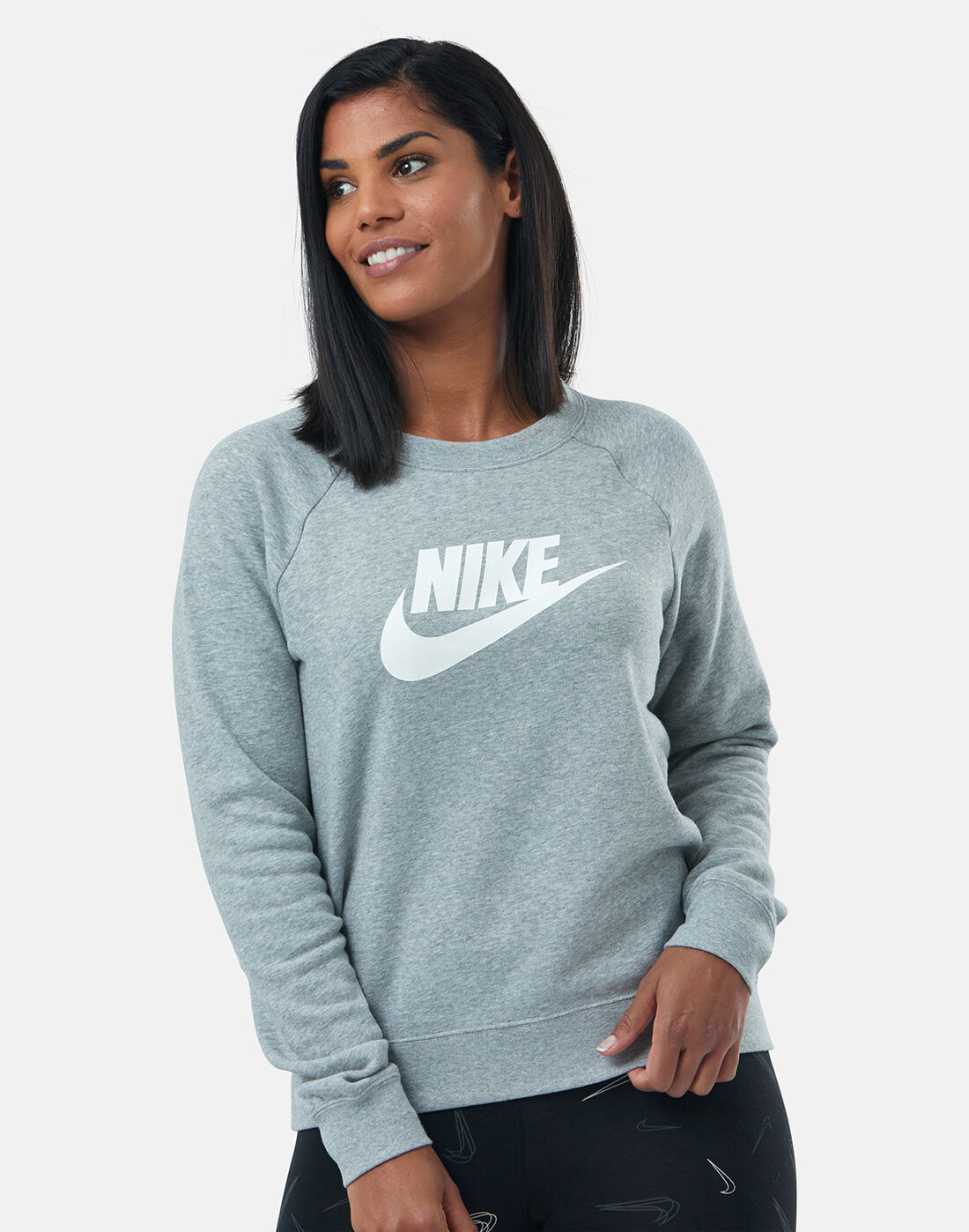 nike grey essentials hoodie women's