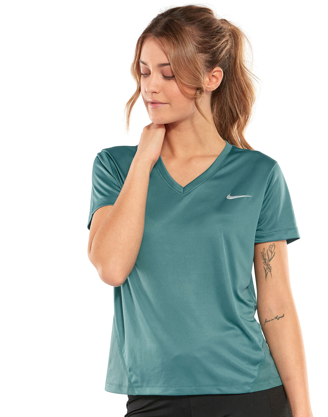 Nike Womens Miler V-neck T-Shirt 